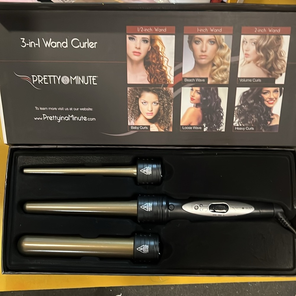 Pretty in a minute 3 -in-1 wand curler